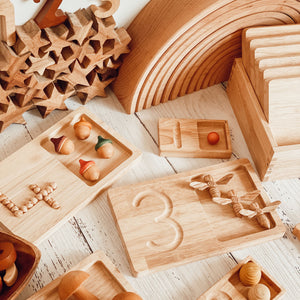 Wooden Number Tiles Small