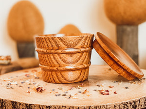 Wooden Pot With Lid