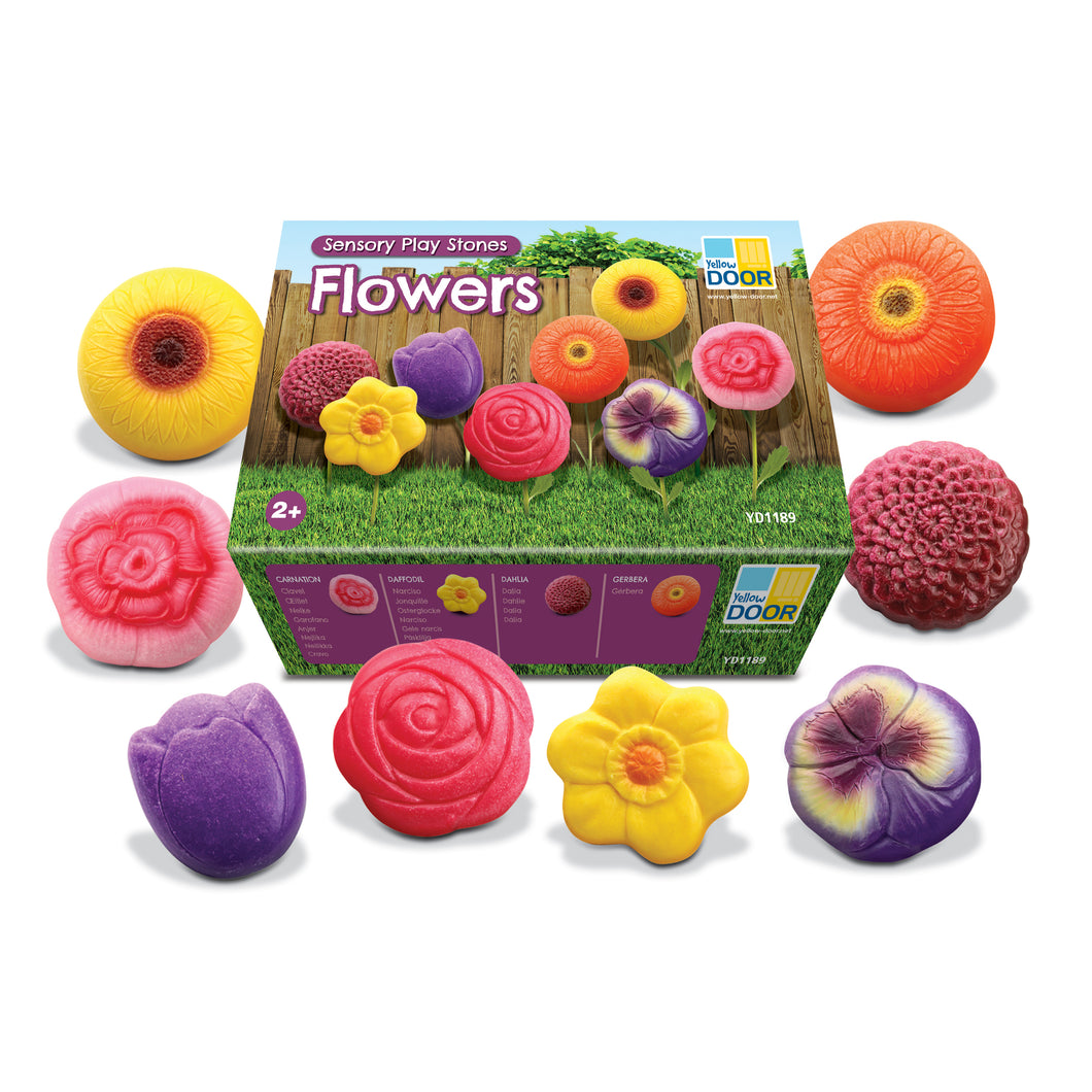 Flowers // Messy Play Stones