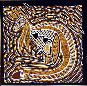 Aboriginal Dreaming Puzzle - Kangaroo
