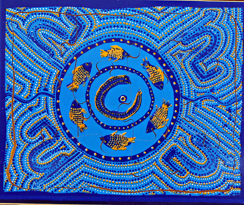 Aboriginal Winanggaay Puzzle - Fish Billabong