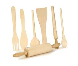 All Natural Set Of 7 Wooden Cooking Utensils
