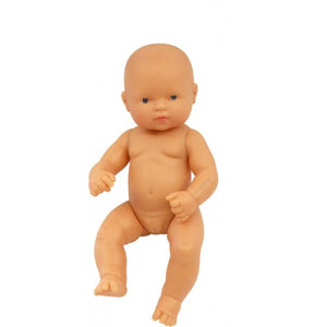 Miniland Doll - Anatomically Correct Baby, Caucasian Girl and Outfit Boxed, 32 cm (UNDRESSED)