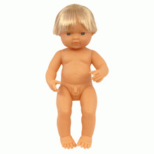Load image into Gallery viewer, Miniland Doll - Anatomically Correct Baby, Caucasian Boy and Outfit Boxed, 38 cm (UNDRESSED)
