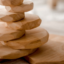 Load image into Gallery viewer, Natural Wooden Stacking Stones

