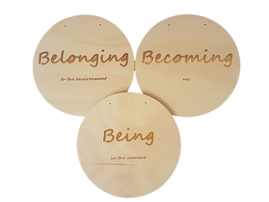 WYLTP Being, Belonging, Becoming Hanging Sign Set