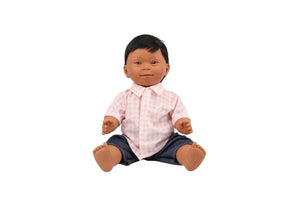Doll With Down Syndrome Brown Boy 40cm