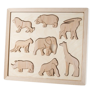 Wooden Sorting Puzzle // Animals Of Africa