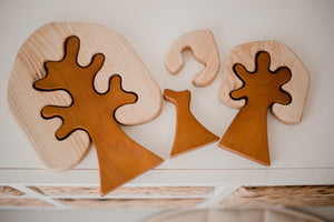Two Toned Wooden Tree Set