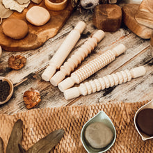 Load image into Gallery viewer, Wooden Pattern Rolling Pin Set
