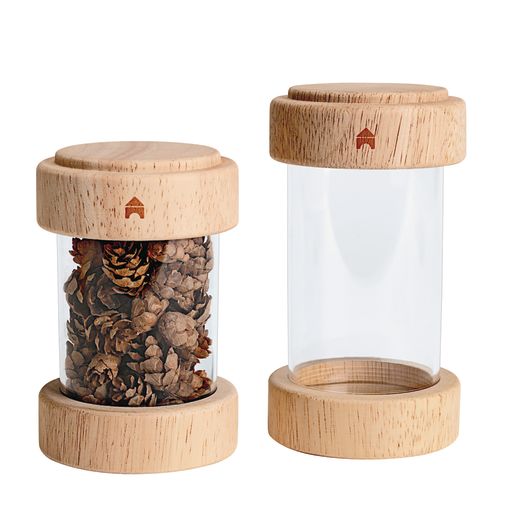 Clear Wooden Treasure Tubes