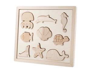Wooden Sorting Puzzle // Sea Creatures