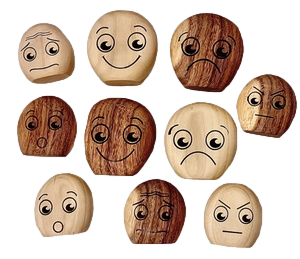 Emotion Wooden Pebbles