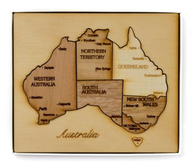 Australian Map Puzzle Natural