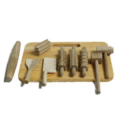 Wooden Play Dough & Clay Tools Set