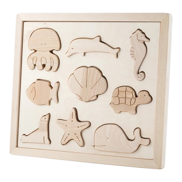 Wooden Sorting Puzzle // Sea Creatures