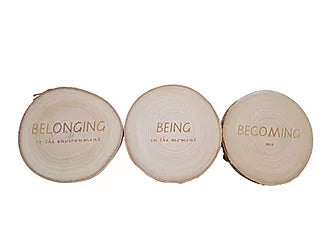 WYLTP Belonging, Being & Becoming Wood Slices